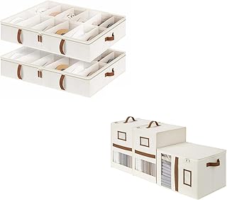 Under Bed Shoe and Sheet Organizer Set