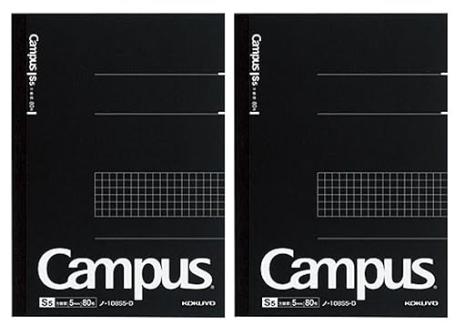 Pre-Dotted Notebook, Semi A5, 5mm Grid, 80 Sheets (2 Pack)
