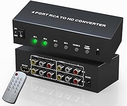 4-Port RCA to HDMI Converter for AV Devices