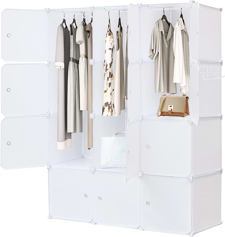 DIY Wardrobe Closet with 14x18 Inch Cubes
