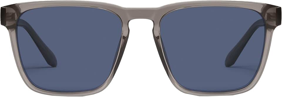 Men's Grey and Navy Polarized Sunglasses