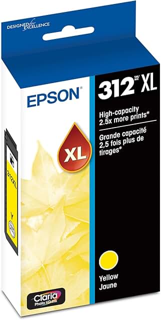 High Capacity Yellow Ink Cartridge for Photo Printers