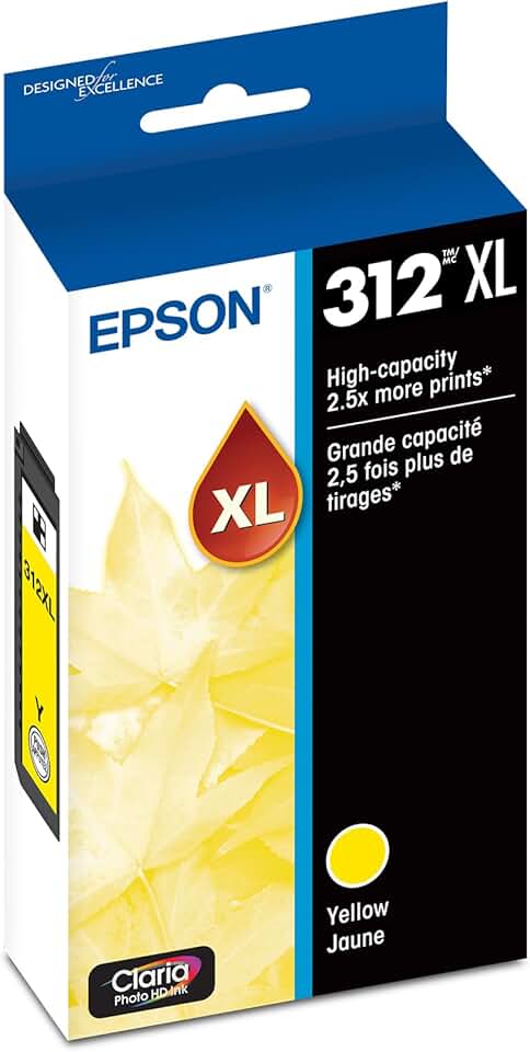 High Capacity Yellow Ink Cartridge for Photo Printers