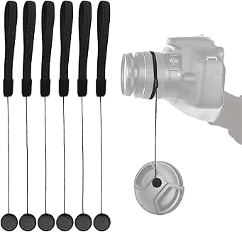 6 Pack Camera Lens Cap Keeper Cords