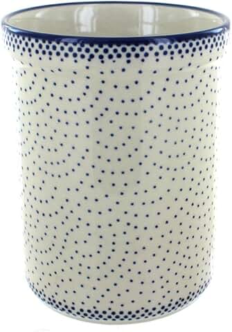 Small Blue Dots Utensil Jar for Kitchen Storage