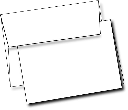 White 5x7 Greeting Cards with Envelopes, Pack of 40