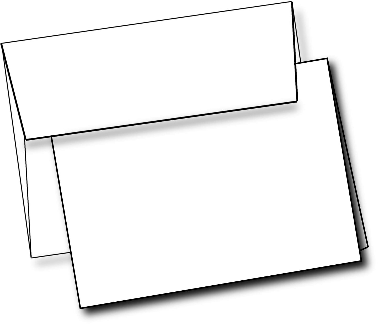 White 5x7 Greeting Cards with Envelopes, Pack of 40