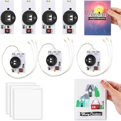 8-Piece Light-Up Card Making Kit with LEDs