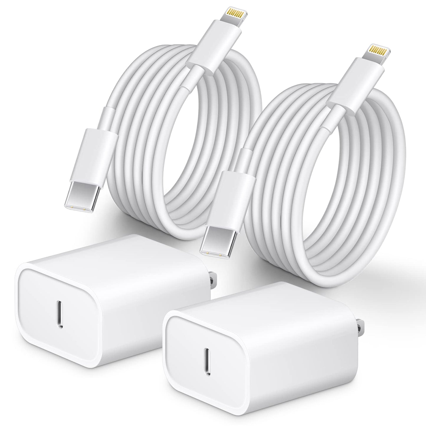 iPhone 14 13 12 Fast Charger [Apple MFi ] 10FT Type C Charger 2 Pack 20W USB C Charger Block with Fast Charging Cable for iPhone 14/14 Pro/13/13Pro Max/12/12 Pro Max/11/XS/XR/X/8Plus,iPad