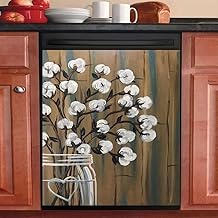 Family Dishwasher Cover with Floral Sticker and Magnets