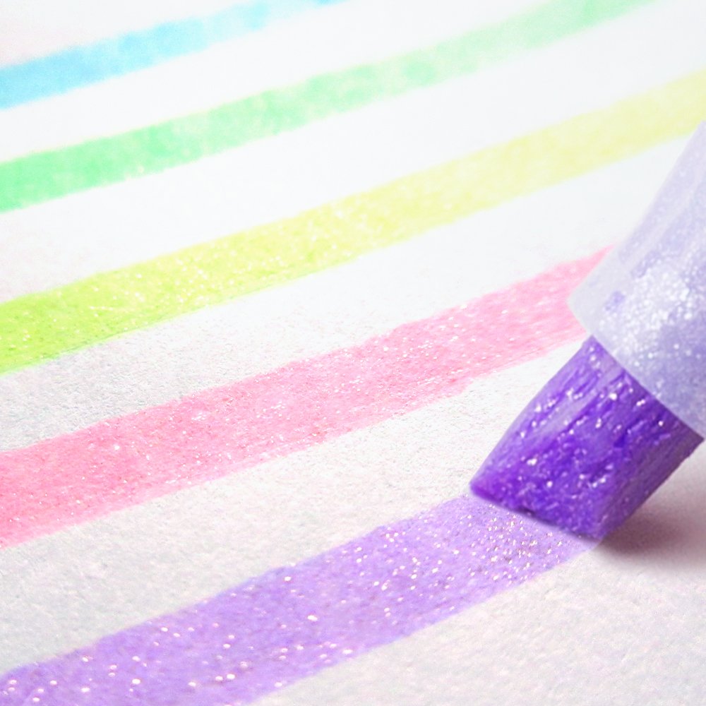 Glitter Highlighter Set with 5 Colors