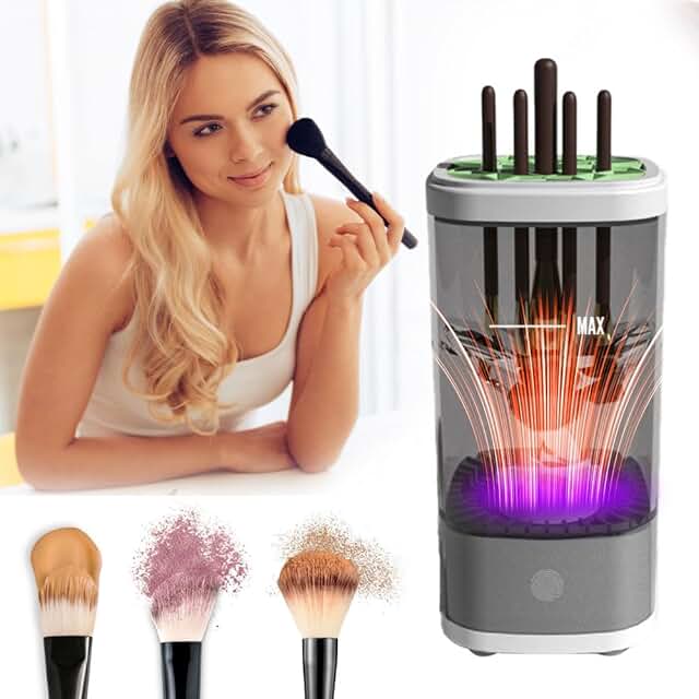 Electric Makeup Brush and Sponge Cleaner Machine