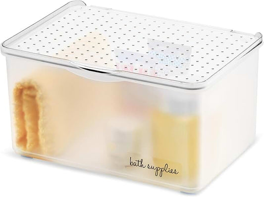 Set of 7 Clear Stackable Storage Drawers