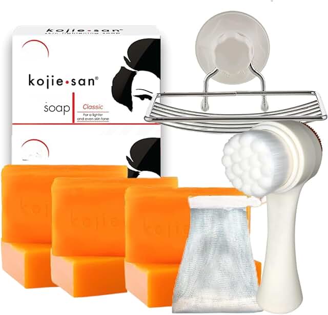 Face and Body Brightening Shower Set with Kojic Acid Soap