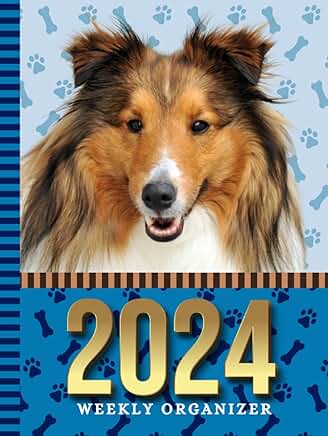2024 Weekly Organizer with Paw Print Cover
