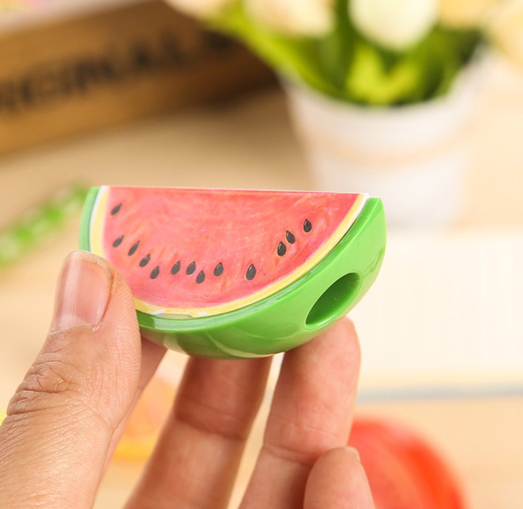15-Piece Cartoon Fruit Shape Pencil Sharpeners