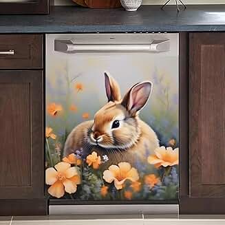 Easter Bunny Magnet Dishwasher Door Cover