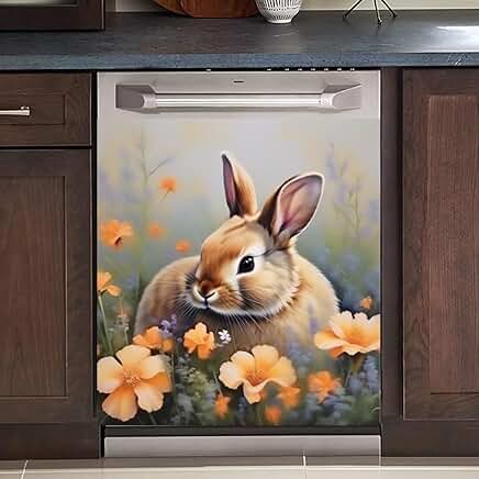 Easter Bunny Magnet Dishwasher Door Cover