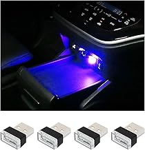 4-Pack USB Interior Car Night Lights in Blue