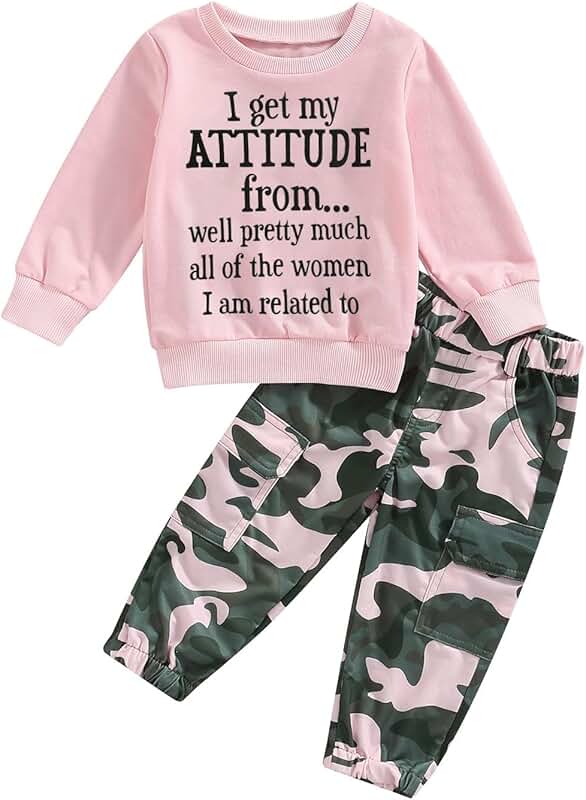 Toddler Girls Fall Outfits with Sweatshirt and Pants