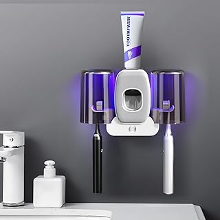 3-in-1 Rechargeable Wall-Mounted Toothbrush and Toothpaste Holder