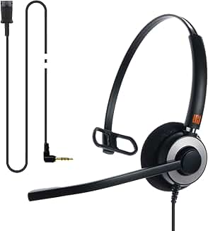 Headset with Noise Cancelling Mic and 3.5mm Jack