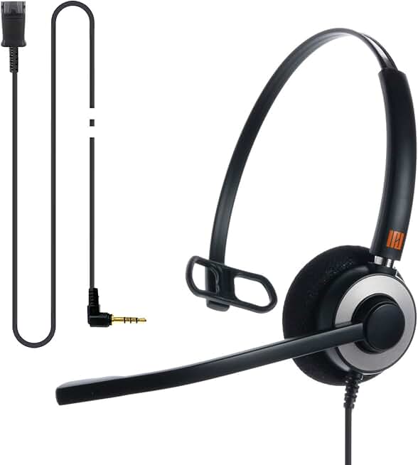 Headset with Noise Cancelling Mic and 3.5mm Jack
