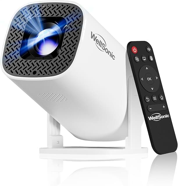 Portable WiFi and Bluetooth Projector with Android 14