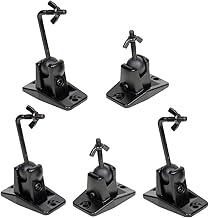 Black universal satellite and speaker wall or ceiling mount