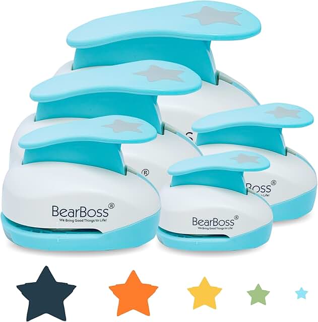 5-Star Handmade Paper Punch for Scrapbooking and Crafts