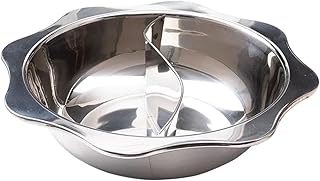 Stainless Steel Hot Pot with Divider for Family and Party