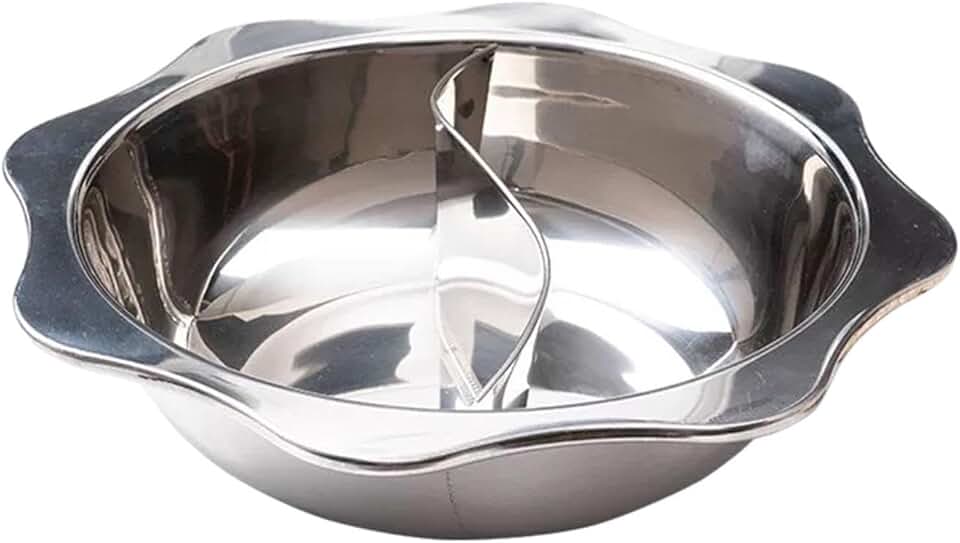 Stainless Steel Divided Hot Pot for Camping