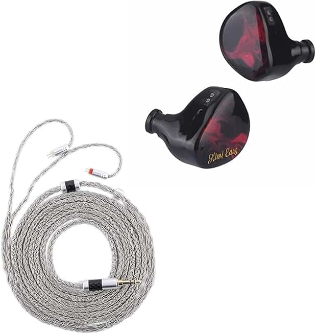 Red IEM with 10mm Beryllium Driver and 2m Grey Cable