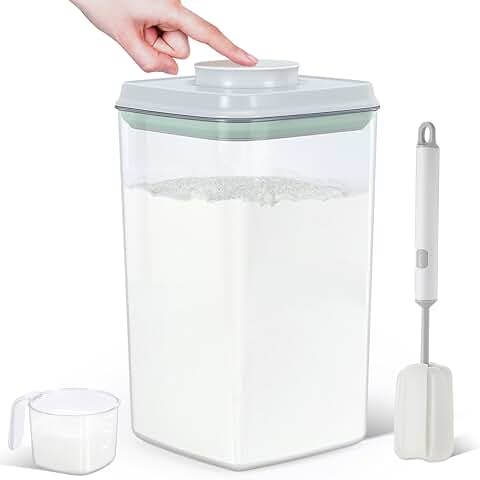 Airtight 4.2 Qt Clear Flour and Rice Storage Container