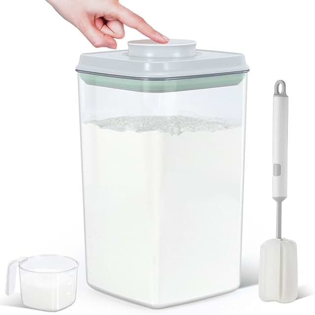 Airtight 4.2 Qt Clear Flour and Rice Storage Container