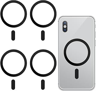 Set of 4 Metal Magnetic Wireless Charging Rings