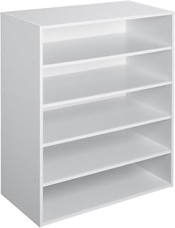 White 5-Shelf Stackable Closet Organizer