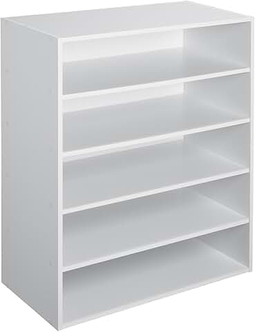 White 5-Shelf Stackable Closet Organizer