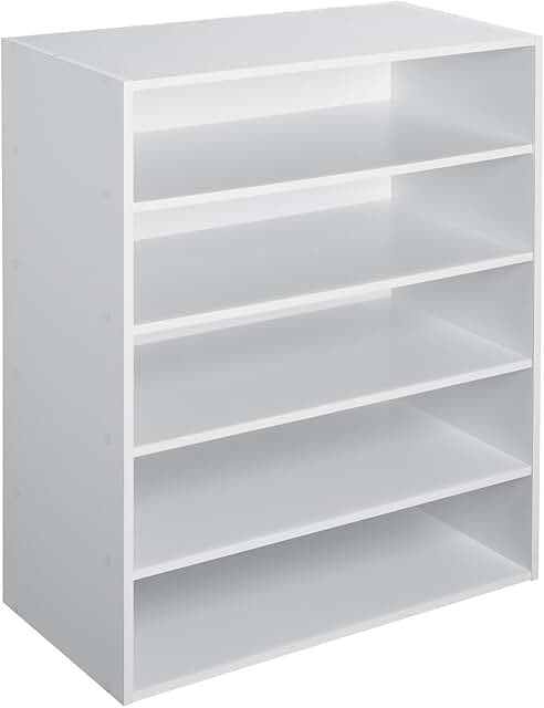 White 5-Shelf Stackable Closet Organizer