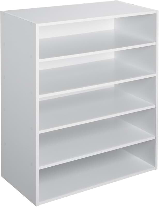 White 5-Shelf Stackable Closet Organizer