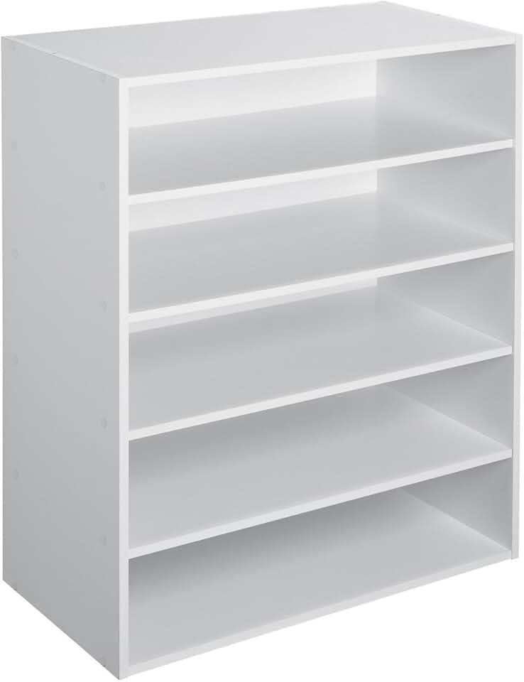 White 5-Shelf Stackable Closet Organizer