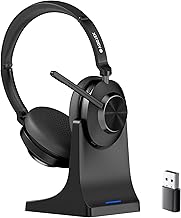 Wireless Bluetooth Headset with Microphone and 45+ Hours Battery