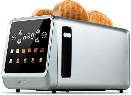 4-Slice Toaster with Touch Screen and Wide Slots