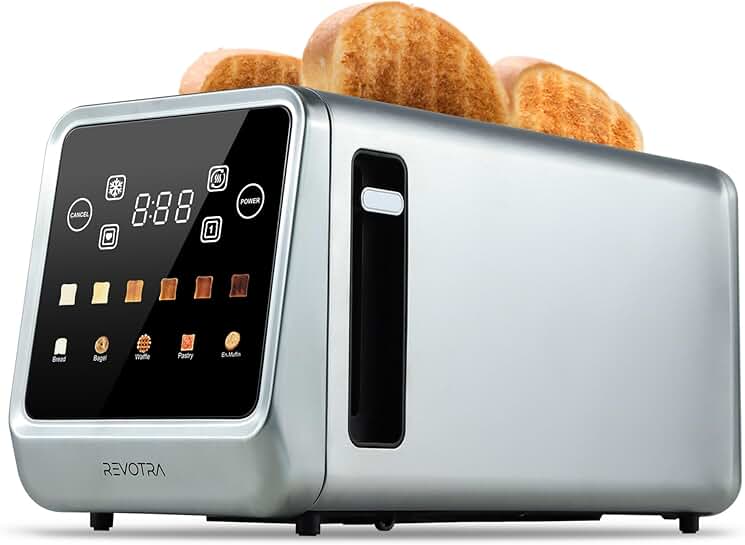 4-Slice Toaster with Touch Screen and Wide Slots