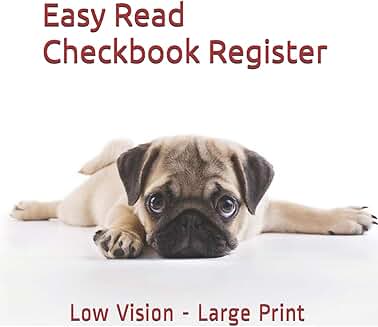 Large Print 7-Column Checkbook Register for Personal Accounts