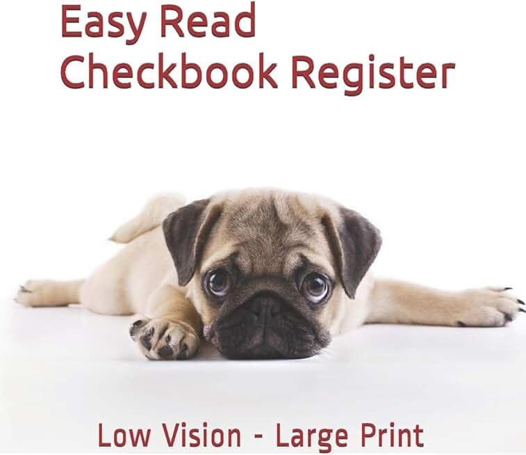 Large Print 7-Column Checkbook Register for Personal Accounts