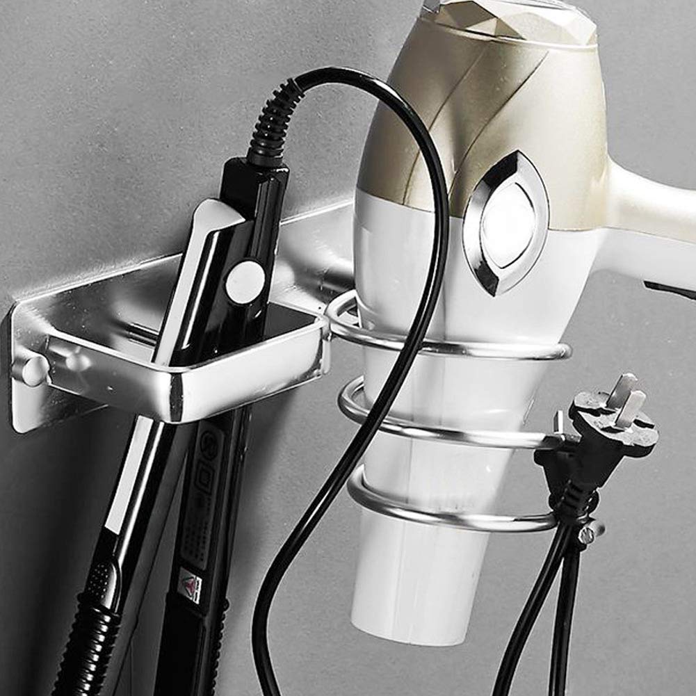 Hair Dryer Holder Hair Dryer Organizer Hair Tools Organizer for Home Kitchen Bathroom Wall Mounted Hair Dryer Organizer Bathroom Accessories Tools