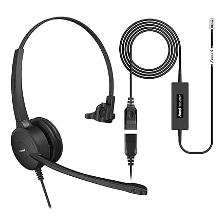 Noise Cancelling Mono Headset with RJ-9 Cable
