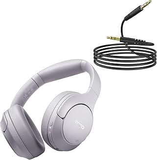 Purple Hybrid Active Noise Cancelling Headphones with Audio Cable