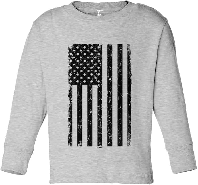 Black American Flag Infant Cotton T-Shirt